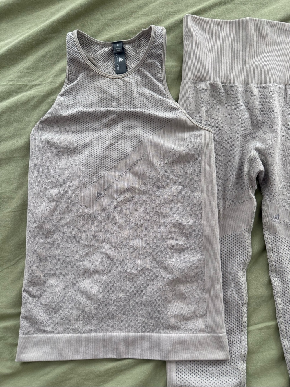 adidas Beige Seamless Performance Tank